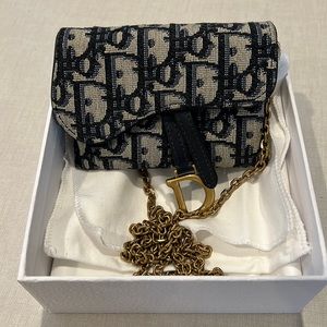 Dior Saddle Nano Pouch with Chain